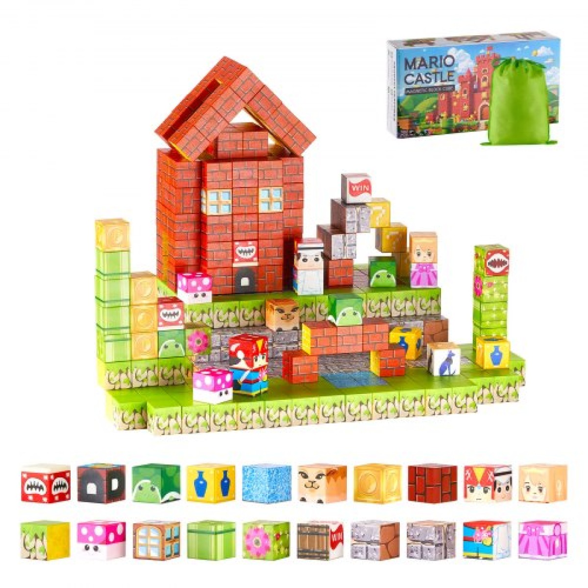 VEVOR Magnetic Blocks, 100 PCS Magnet Blocks Set, Magnetic Building Cubes for Children, STEM Montessori Sensory Toys για Χριστουγεννιάτικο δώρο γενεθλίων, Κατασκευαστικό παιχνίδι στοίβαξης για αγόρια και κορίτσια 3+ ετών