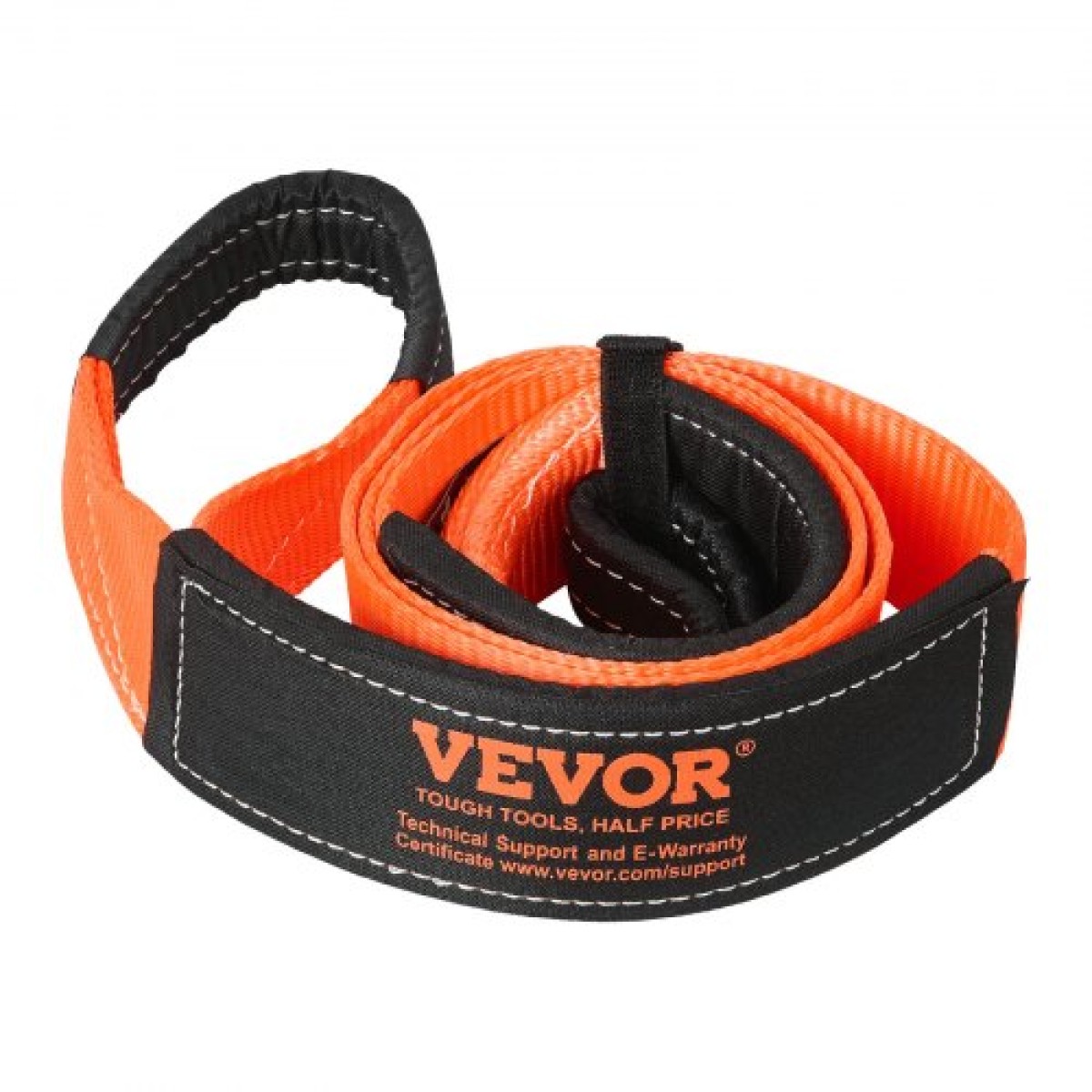 Ιμάντας ρυμούλκησης VEVOR Recovery 76,2 mm, 2,4 m 16329 kg Αντοχή σε θραύση, Τριπλοί ενισχυμένοι ιμάντες βρόχου, Tree Saver, ιμάντας επέκτασης γραμμής βαρούλκου, ρυμούλκηση και ανάκτηση εκτός δρόμου, ακραίες καιρικές συνθήκες