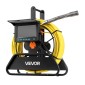 VEVOR Sewer Camera, 30m, Αυτοεπιπεδούμενη Κάμερα Επιθεώρησης Αποχέτευσης με Οθόνη 1080P HD, IP68 Αδιάβροχες Φίδι Υδραυλικές Κάμερες με Φώτα - 12 LED & Κάρτα 16GB για Σωλήνα Αγωγού Αποχέτευσης