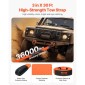 VEVOR Heavy Duty Tow Strap Recovery Kit 76,2 mm x 9,1 m (MBS-16329 kg) Ιμάντας βαρούλκου Tree Saver, Τριπλός ενισχυμένος βρόχος & προστατευτικά μανίκια & τσάντα αποθήκευσης, δεσμίδες D-ring 19 mm, για Truck Jeep SUV ATV