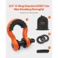 VEVOR Heavy Duty Tow Strap Recovery Kit 76,2 mm x 9,1 m (MBS-16329 kg) Ιμάντας βαρούλκου Tree Saver, Τριπλός ενισχυμένος βρόχος & προστατευτικά μανίκια & τσάντα αποθήκευσης, δεσμίδες D-ring 19 mm, για Truck Jeep SUV ATV