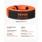 VEVOR Heavy Duty Tow Strap Recovery Kit 76,2 mm x 9,1 m (MBS-16329 kg) Ιμάντας βαρούλκου Tree Saver, Τριπλός ενισχυμένος βρόχος & προστατευτικά μανίκια & τσάντα αποθήκευσης, δεσμίδες D-ring 19 mm, για Truck Jeep SUV ATV