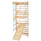 VEVOR Swedish Ladder Wall Gym, 8-in-1 15 Levels Solid Wood Indoor Jungle Gym, 220LBS Wall Stall Bars Αναρρίχηση σετ αναρρίχησης με επιτοίχια σκάλα, σανίδα ολίσθησης, μπάρα έλξης, δαχτυλίδια γυμναστικής, κάθισμα κούνιας, σκάλα με σχοινί