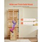 VEVOR Swedish Ladder Wall Gym, 8-in-1 15 Levels Solid Wood Indoor Jungle Gym, 220LBS Wall Stall Bars Αναρρίχηση σετ αναρρίχησης με επιτοίχια σκάλα, σανίδα ολίσθησης, μπάρα έλξης, δαχτυλίδια γυμναστικής, κάθισμα κούνιας, σκάλα με σχοινί