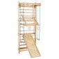 VEVOR Swedish Ladder Wall Gym, 8-in-1 15 Levels Solid Wood Indoor Jungle Gym, 220LBS Wall Stall Bars Αναρρίχηση σετ αναρρίχησης με επιτοίχια σκάλα, σανίδα ολίσθησης, μπάρα έλξης, δαχτυλίδια γυμναστικής, κάθισμα κούνιας, σκάλα με σχοινί