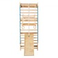 VEVOR Swedish Ladder Wall Gym, 8-in-1 15 Levels Solid Wood Indoor Jungle Gym, 220LBS Wall Stall Bars Αναρρίχηση σετ αναρρίχησης με επιτοίχια σκάλα, σανίδα ολίσθησης, μπάρα έλξης, δαχτυλίδια γυμναστικής, κάθισμα κούνιας, σκάλα με σχοινί