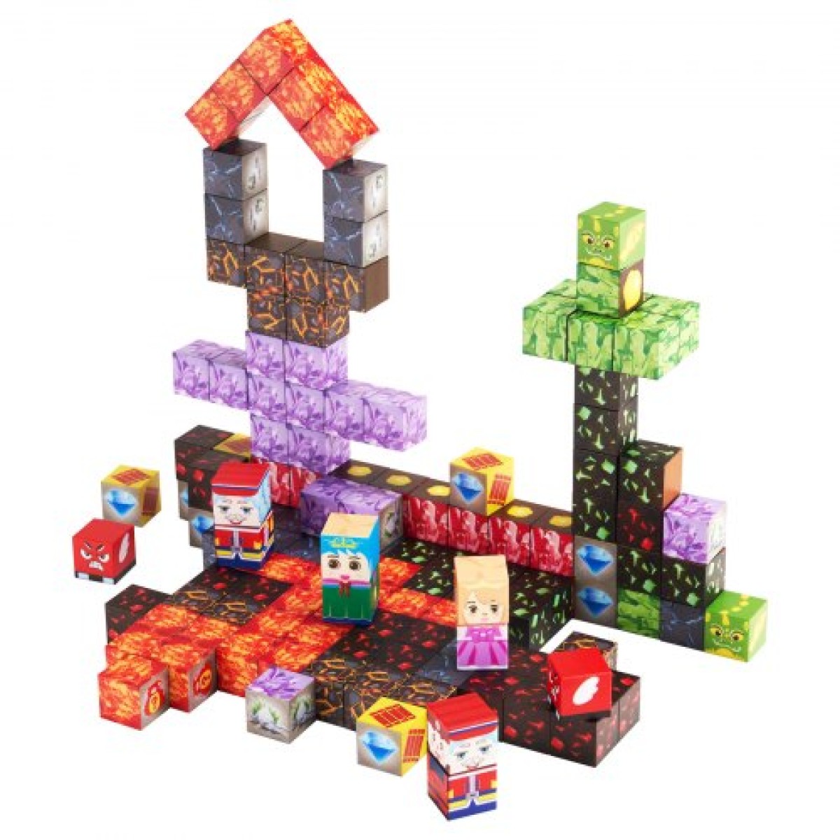 VEVOR Magnetic Blocks, 100 PCS Dark Castle Set, Magnetic Building Cubes for Children, STEM Montessori Sensory Toys για Χριστουγεννιάτικο δώρο γενεθλίων, Κατασκευαστικό παιχνίδι στοίβαξης για αγόρια και κορίτσια 3+ ετών