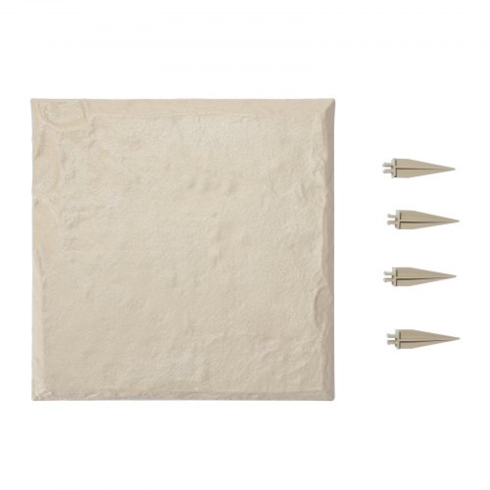 Βήμα κήπου VEVOR, 8 τμχ 39,5x39,5 cm, Διακοσμητικές πέτρες με πασσάλους, ανθεκτικές στις καιρικές συνθήκες Πλαστικές πλακόστρωτες μονοπατιών, λεία επιφάνεια, εξωτερικός διάδρομος για γκαζόν τοπίο, Μπεζ