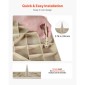 Βήμα κήπου VEVOR, 8 τμχ 39,5x39,5 cm, Διακοσμητικές πέτρες με πασσάλους, ανθεκτικές στις καιρικές συνθήκες Πλαστικές πλακόστρωτες μονοπατιών, λεία επιφάνεια, εξωτερικός διάδρομος για γκαζόν τοπίο, Μπεζ