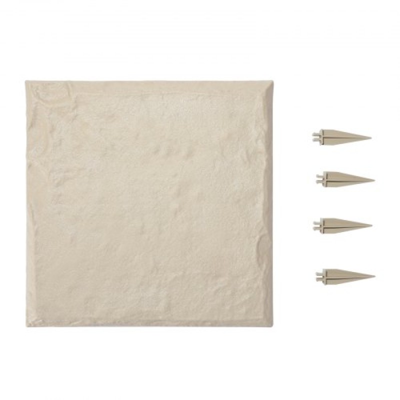 Βήμα κήπου VEVOR, 8 τμχ 39,5x39,5 cm, Διακοσμητικές πέτρες με πασσάλους, ανθεκτικές στις καιρικές συνθήκες Πλαστικές πλακόστρωτες μονοπατιών, λεία επιφάνεια, εξωτερικός διάδρομος για γκαζόν τοπίο, Μπεζ