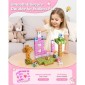 VEVOR Magnetic Blocks, 100 PCS Princess Castle Set, Magnetic Building Cubes for Children, STEM Montessori Sensory Toys για χριστουγεννιάτικο δώρο γενεθλίων, κατασκευαστικό παιχνίδι στοίβαξης για αγόρια και κορίτσια 3+ ετών