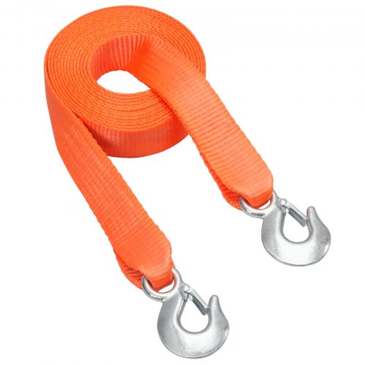 Ιμάντας ρυμούλκησης VEVOR ATV με γάντζους, 50,8 mm x 6,1 m, χωρητικότητα 7711 kg, ανθεκτικό σχοινί ανάκτησης με γάντζους ασφαλείας για φορτηγά και οχήματα, βασικό αξεσουάρ ρυμούλκησης για οδική βοήθεια