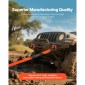 VEVOR Heavy Duty Tow Strap Recovery Kit 76,2 mm x 6,1 m (MBS-16329 kg) Ιμάντας για βαρούλκο Tree Saver, Τριπλός ενισχυμένος βρόχος & προστατευτικά μανίκια & τσάντα αποθήκευσης, δεσμίδες D-ring 19 mm, για Truck Jeep SUV ATV