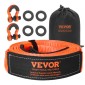 VEVOR Heavy Duty Tow Strap Recovery Kit 76,2 mm x 6,1 m (MBS-16329 kg) Ιμάντας για βαρούλκο Tree Saver, Τριπλός ενισχυμένος βρόχος & προστατευτικά μανίκια & τσάντα αποθήκευσης, δεσμίδες D-ring 19 mm, για Truck Jeep SUV ATV