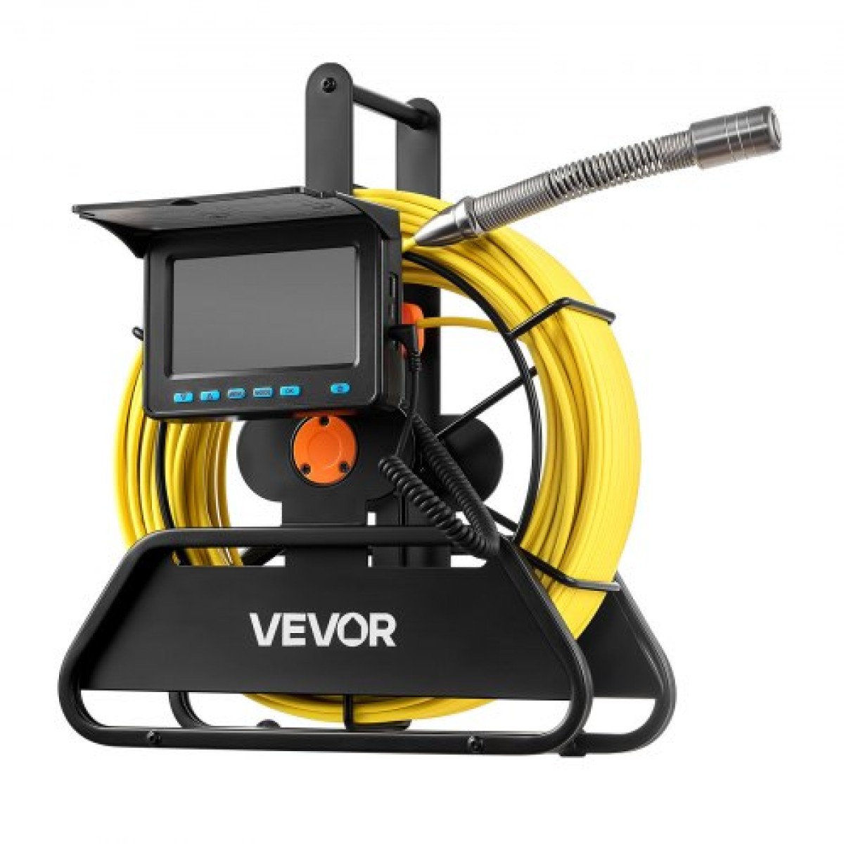 VEVOR Sewer Camera, 50m, Αυτοεπιπεδούμενη Κάμερα Επιθεώρησης Αποχέτευσης με οθόνη 1080P HD, IP68 Αδιάβροχες Φίδι Υδραυλικές Κάμερες με Φώτα - 12 LED & Κάρτα 16GB για Σωλήνα Αγωγού Αποχέτευσης