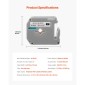 Ταινία VEVOR Label Maker, 4 Pack, 0,47 in / 12 mm Μαύρο σε λευκό Cartridge ετικετών Συμβατό για διάφορους τύπους ετικετών Brother, ανθεκτικό και μακράς διαρκείας, αδιάβροχο, αντικατάσταση για Letra Tag M-K231