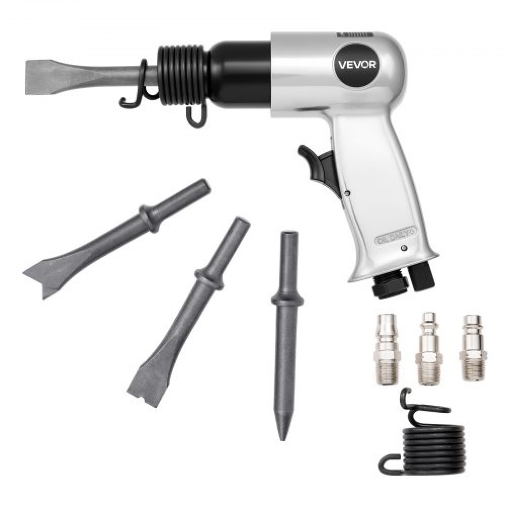 VEVOR Air Hammer, 4500BPM πνευματικό σφυρί με διαδρομή 40mm & 4PCS σμίλη στρογγυλό στέλεχος, ελαφρύ και συμπαγές πεπιεσμένο πεπιεσμένο πεπιεσμένο αεροπλάνο για κοπή διάτρησης απόξεσης