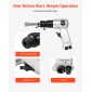 VEVOR Air Hammer, 4500BPM πνευματικό σφυρί με διαδρομή 40mm & 4PCS σμίλη στρογγυλό στέλεχος, ελαφρύ και συμπαγές πεπιεσμένο πεπιεσμένο πεπιεσμένο αεροπλάνο για κοπή διάτρησης απόξεσης