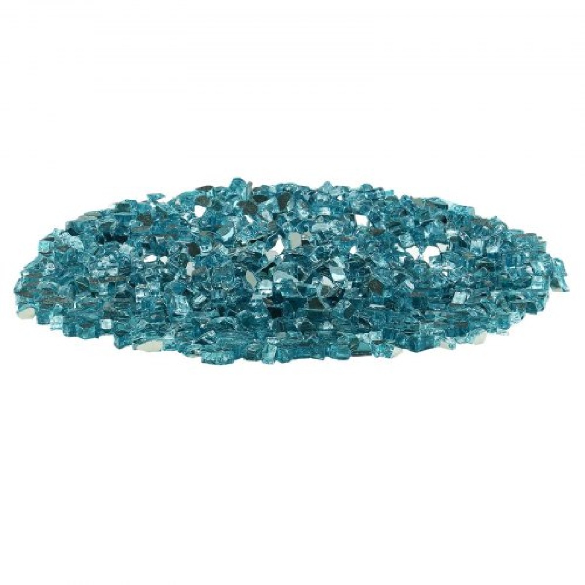 VEVOR Fire Glass, 10 LBS / 4,5 KG Βράχοι τζακιού ανθεκτικοί σε υψηλές θερμοκρασίες, 1/2 ίντσας / 12,7 mm Ανακλαστικός και χωρίς καπνό Firepit Glass Rock, High Luster Stone Landscaping for Fire Pit Table, Aqua Blue