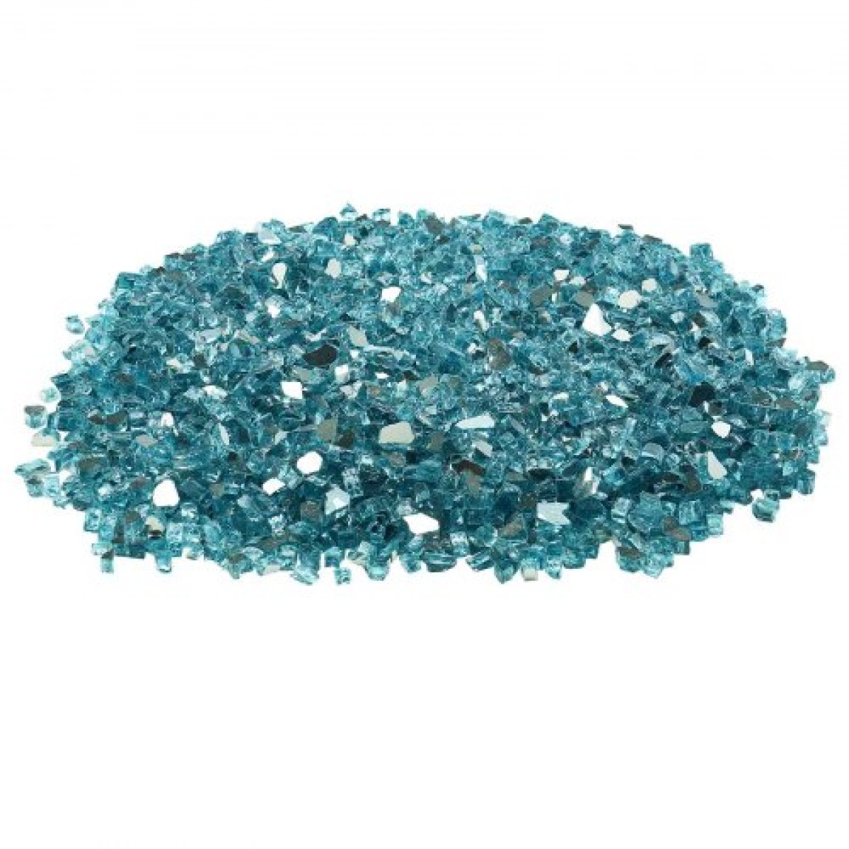VEVOR Fire Glass, 10 LBS / 4,5 KG Βράχοι τζακιού ανθεκτικοί σε υψηλές θερμοκρασίες, 1/2 ίντσας / 12,7 mm Ανακλαστικός και χωρίς καπνό Firepit Glass Rock, High Luster Stone Landscaping for Fire Pit Table, Aqua Blue