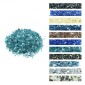 VEVOR Fire Glass, 10 LBS / 4,5 KG Βράχοι τζακιού ανθεκτικοί σε υψηλές θερμοκρασίες, 1/2 ίντσας / 12,7 mm Ανακλαστικός και χωρίς καπνό Firepit Glass Rock, High Luster Stone Landscaping for Fire Pit Table, Aqua Blue