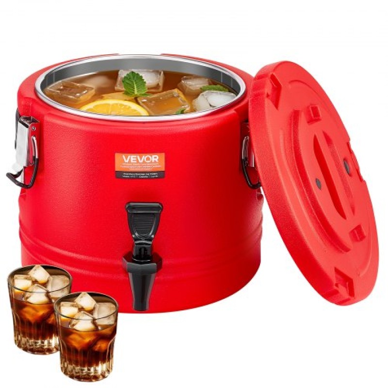VEVOR Insulated Beverage Dispenser for Hot and Cold Drinks 2.2 Gal/8L Cooler Jug