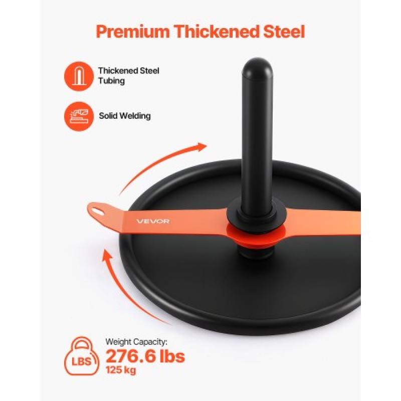 VEVOR Weight Sled, Steel Power Sled, Fitness Strength Training Sleds for Athletic Exercise Improvement Speed, Workout Fitness Equipment with Harness, Συμβατό με πλάκα βάρους 51 mm, πορτοκαλί & μαύρο