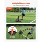VEVOR Weight Sled, Steel Power Sled, Fitness Strength Training Sleds for Athletic Exercise Improvement Speed, Workout Fitness Equipment with Harness, Συμβατό με πλάκα βάρους 51 mm, πορτοκαλί & μαύρο