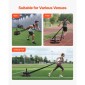 VEVOR Weight Sled, Steel Power Sled, Fitness Strength Training Sleds for Athletic Exercise Improvement Speed, Workout Fitness Equipment with Harness, Συμβατό με πλάκα βάρους 51 mm, πορτοκαλί & μαύρο