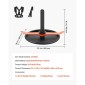 VEVOR Weight Sled, Steel Power Sled, Fitness Strength Training Sleds for Athletic Exercise Improvement Speed, Workout Fitness Equipment with Harness, Συμβατό με πλάκα βάρους 51 mm, πορτοκαλί & μαύρο