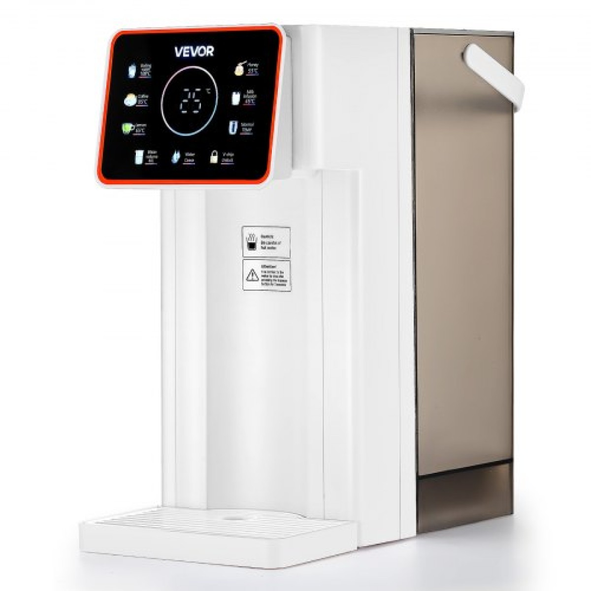 VEVOR Instant Hot Water Dispenser, Countertop Boiling Water Dispenser με ρυθμιζόμενες 6 θερμοκρασίες & 8 όγκους νερού, αφαιρούμενο δοχείο νερού 101oz(3L), Γρήγορη θέρμανση με οθόνη αφής & Παιδική κλειδαριά για το σπίτι