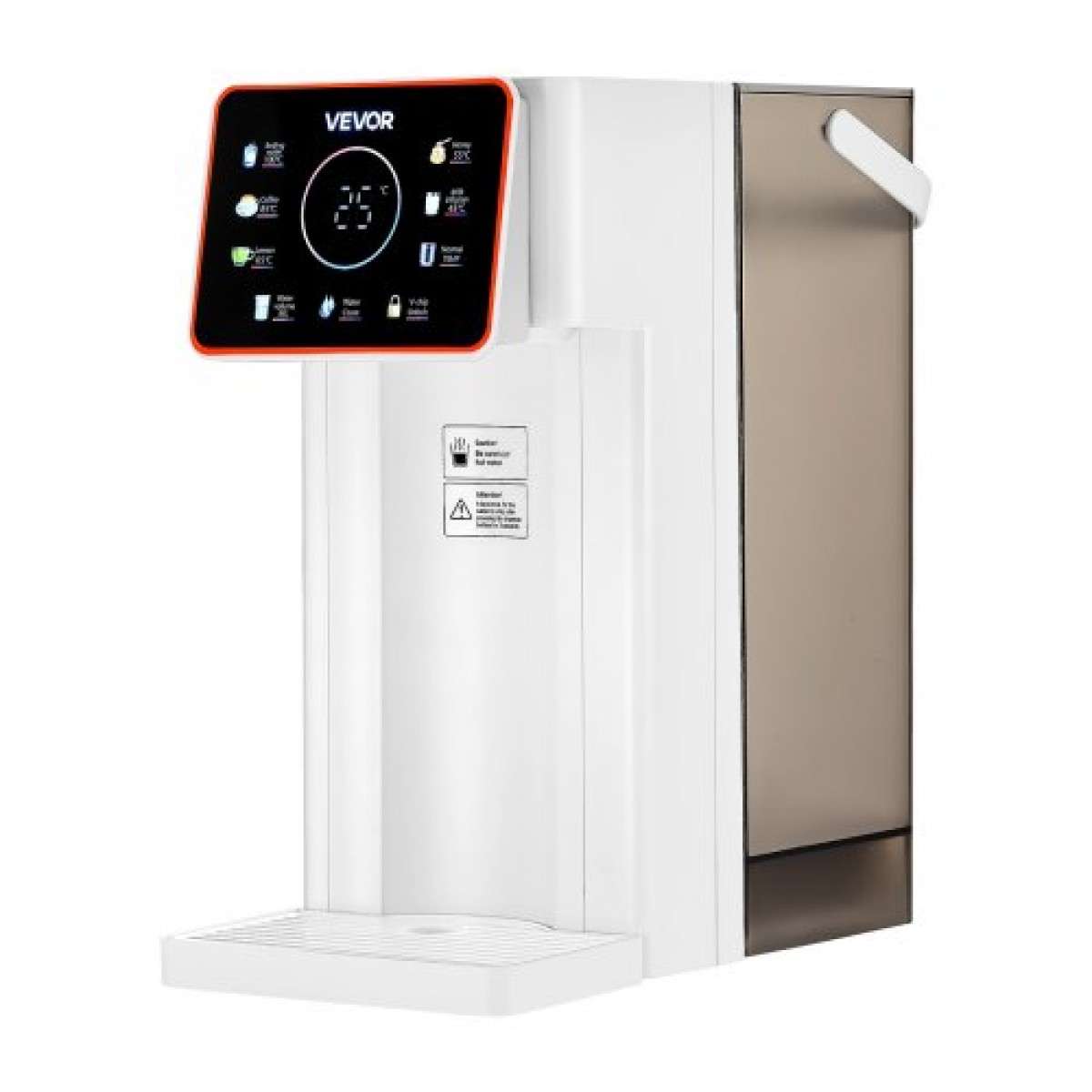 VEVOR Instant Hot Water Dispenser, Countertop Boiling Water Dispenser με ρυθμιζόμενες 6 θερμοκρασίες & 8 όγκους νερού, αφαιρούμενο δοχείο νερού 101oz(3L), Γρήγορη θέρμανση με οθόνη αφής & Παιδική κλειδαριά για το σπίτι