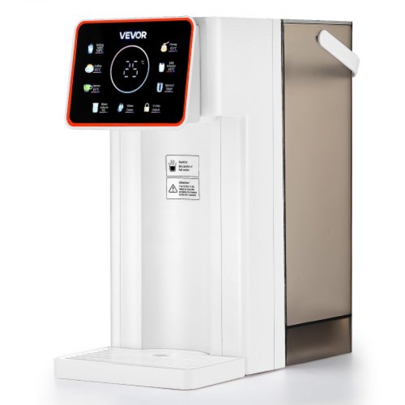 VEVOR Instant Hot Water Dispenser, Countertop Boiling Water Dispenser με ρυθμιζόμενες 6 θερμοκρασίες & 8 όγκους νερού, αφαιρούμενο δοχείο νερού 101oz(3L), Γρήγορη θέρμανση με οθόνη αφής & Παιδική κλειδαριά για το σπίτι
