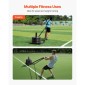 VEVOR Weight Sled, Steel Power Sled, Fitness Strength Training Sleds for Athletic Exercise Improvement Speed, Workout Fitness Equipment with Harness, Συμβατό με πλάκες βάρους 25/51 mm, Μαύρο