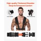 VEVOR Weight Sled, Steel Power Sled, Fitness Strength Training Sleds for Athletic Exercise Improvement Speed, Workout Fitness Equipment with Harness, Συμβατό με πλάκες βάρους 25/51 mm, Μαύρο