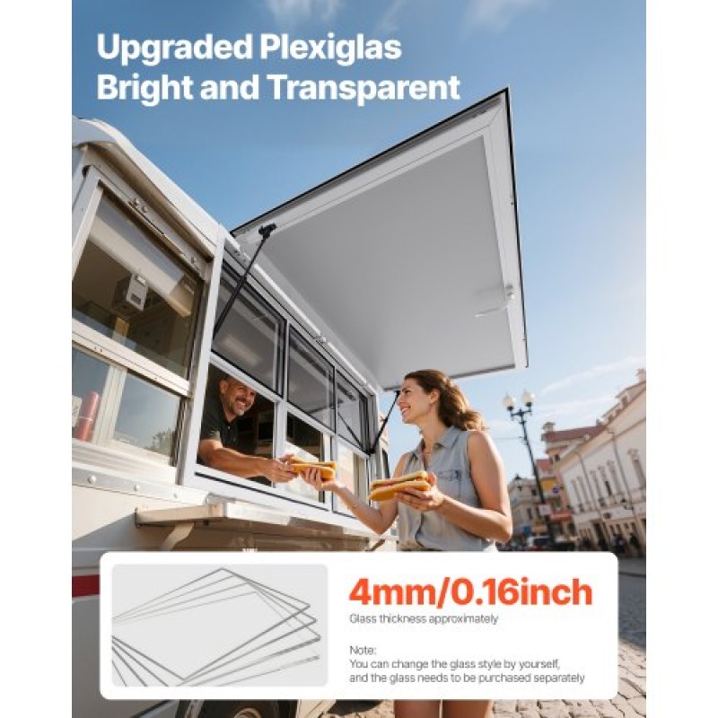 VEVOR 152x92 cm Concession Stand Serving Window Food Truck Service Awning