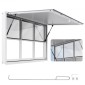 Παράθυρο παραχώρησης VEVOR 152x92 cm, Παράθυρο σέρβις από κράμα αλουμινίου για φορτηγό τροφίμων, παράθυρο σερβιρίσματος με βάση μέχρι 85 μοίρες με 6 συρόμενα παράθυρα, τέντα πόρτα και γάντζο μεταφοράς, για ρυμουλκούμενα παραχώρησης