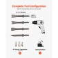 VEVOR Air Hammer, 4500BPM Pneumatic Hammer with Rust Removal Air Needle Scaler & 4PCS Chisels Στρογγυλό στέλεχος, Ελαφρύ και συμπαγές πεπιεσμένο πεπιεσμένο πτερύγιο αέρα σμίλης για κοπή απόξεσης κατεδάφισης