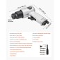 VEVOR Air Hammer, 4500BPM Pneumatic Hammer with Rust Removal Air Needle Scaler & 4PCS Chisels Στρογγυλό στέλεχος, Ελαφρύ και συμπαγές πεπιεσμένο πεπιεσμένο πτερύγιο αέρα σμίλης για κοπή απόξεσης κατεδάφισης
