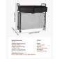 VEVOR 3 Section Laundry Sorter, Rolling Laundry Hammper με 2 συρτάρια, γάντζους & ρόδες, Rolling Basket Organizer Αποθήκευση με συρόμενους σάκους και ξύλινο επιτραπέζιο για βρώμικα ρούχα, μπάνιο