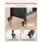 Καρότσι βιβλίων VEVOR Rolling Library, Χωρητικότητα 150 kg, 77 x 38 x 122 cm Καρότσι βιβλιοθήκης, Ράφια μονής όψης σε σχήμα V με ρόδες 76,2 mm που κλειδώνουν, φορτηγό βιβλίου για ράφια σπιτιού γραφείου και σχολείου, Μαύρο