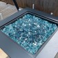VEVOR Fire Glass, 20 LBS / 9 KG Βράχοι τζακιού ανθεκτικοί σε υψηλή θερμοκρασία, 1/2 ίντσας / 12,7 mm Reflective & Smokeless Firepit Glass Rock, High Luster Stone Landscaping for Fire Pit Table, Aqua Blue