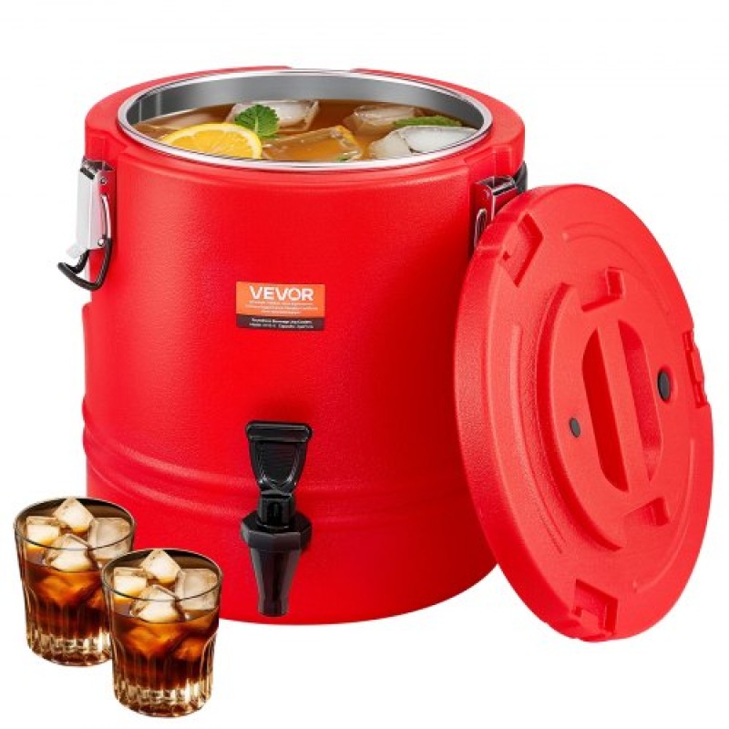 VEVOR Insulated Beverage Dispenser for Hot & Cold Drinks 3 Gal/11.4L Cooler Jug