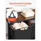 Διαλογέας πλυντηρίων ρούχων VEVOR 2 επιπέδων, ψηλό κάλυμμα πλυντηρίου με μεταλλικό σκελετό και ξύλινο επιτραπέζιο, 2 τμημάτων Rolling Basket Organizer αποθήκευσης με ράφια σκάλας και υφασμάτινες τσάντες Oxford 600D για βρώμικα ρούχα