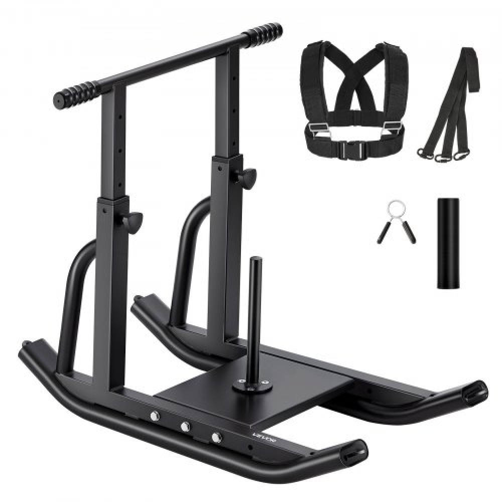 Sled VEVOR Weight Sled, Steel Power Sled, Fitness Training Sleds for Athletic Exercise Implementing Speed, Εξοπλισμός προπόνησης με ρυθμιζόμενη λαβή ύψους, συμβατό με πλάκες βάρους 25/51 mm, μαύρο