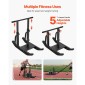 Sled VEVOR Weight Sled, Steel Power Sled, Fitness Training Sleds for Athletic Exercise Implementing Speed, Εξοπλισμός προπόνησης με ρυθμιζόμενη λαβή ύψους, συμβατό με πλάκες βάρους 25/51 mm, μαύρο