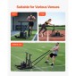 Sled VEVOR Weight Sled, Steel Power Sled, Fitness Training Sleds for Athletic Exercise Implementing Speed, Εξοπλισμός προπόνησης με ρυθμιζόμενη λαβή ύψους, συμβατό με πλάκες βάρους 25/51 mm, μαύρο