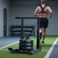 Sled VEVOR Weight Sled, Steel Power Sled, Fitness Training Sleds for Athletic Exercise Implementing Speed, Εξοπλισμός προπόνησης με ρυθμιζόμενη λαβή ύψους, συμβατό με πλάκες βάρους 25/51 mm, μαύρο