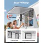 Παράθυρο παραχώρησης VEVOR 152x92 cm, Παράθυρο σέρβις από κράμα αλουμινίου για φορτηγό τροφίμων, παράθυρο σερβιρίσματος με βάση μέχρι 85 μοίρες με 6 συρόμενα παράθυρα, τέντα πόρτα και γάντζο μεταφοράς, για ρυμουλκούμενα παραχώρησης