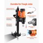 VEVOR Diamond Core Drilling Machine, 20-200 mm Διάμετρος διάτρησης, Stand-Mount Dry and Wet Concrete Drill Rig with 8 Drill Bits, 850 RPM Speed, UNC1 1/4-7 Thread, for Concrete Brick Stone, 3000W